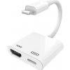 AppleKing redukcia lightning konektor s HDMI a Lightning samicou pre iPhone / iPad - biela - možnosť vrátiť tovar ZADARMO do 30tich dní