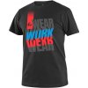 CXS WORKWEAR / Tričko, krátky rukáv - čierna/modrá/červená 2XL
