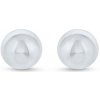 Amawell Náušnice z bieleho zlata s lešteným povrchom v tvare guličky 2000232090006