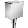 Hansgrohe FixFit - Nástenné kolienko Square so spätným ventilom, chróm 26455000