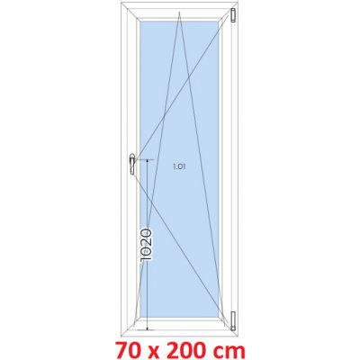 Soft Plastové okno 70x200 cm, otváravé a sklopné