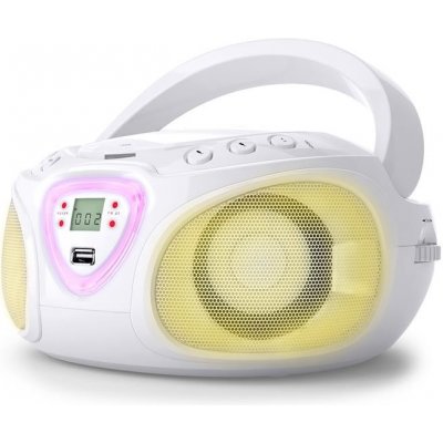 Auna Roadie CD Boombox UKW rádio, Svetelná show, CD prehrávač, Bluetooth 5.0 (MG3-Roadie WhBTUSB)