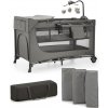 KINDERKRAFT Postieľka cestovná Joy 2 s doplnkami Variant: KINDERKRAFT Postieľka cestovná Joy 2 s doplnkami Dark grey