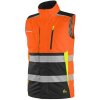 Zateplená reflexná pracovná vesta CXS BENSON oranžová-čierna, veľ. 3XL