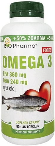 Bio Pharma Omega 3 Forte 1200 mg 90+45 tabliet od 12,73 € - Heureka.sk