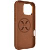 Kožený zadní kryt FIXED MagLeather s podporou MagSafe pro Apple iPhone 16 Pro Max, hnědý FIXLM-1403-BRW