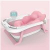 Skladacia detská vanička s teplomerom pre bábätká BZ201 Farba: Ružová