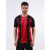 Stripe M/C shirt rosso/nero