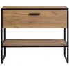 CMD Skrinka do kúpeľne BROOKLYN 827 dub craft zlatý/čierny mat MDF/laminát 90 cm x 75 cm x 50 cm