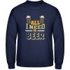 AWDis Mikina All I Need is Beer Oxfordská modrá