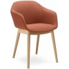 LD SEATING Čalúnené kreslo RIVA RI-02 D s drevenými nohami
