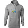 Vrtuľník rescue - Mikina pánska Cape s kapucňou - 3XL ( Tmavosivý melír )
