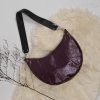 Ammyla Kožená kabelka Luna (baklažánová bordová) Crossbody popruh: bez popruhu