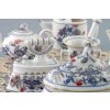 Cibulák pozlátený s dekoráciou rubín Kanvica záhradná mini 8,5cm Originálny Český Porcelán Dubí