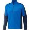 Pánska golfová mikina Adidas Colour Block 1/4 Zips S Modrá