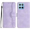 Peňaženkové kožené puzdro Heart Pattern na Honor X8 5G /X6 – Fialová