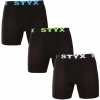 3PACK pánske boxerky Styx long športová guma čierne (3UN9601) L 120 dní na výmenu alebo vrátenie tovaru!