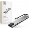 HUB rozbočovač Tech-Protect Hb09 Hub Adapter 8In1 Type-C + Usb-A3.0 + Usb-C3.0 + Hdmi 4K 60Hz + Sd/Tf + PD100W + Rj45 1000Mb/S Space Grey