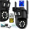 EXTERNÁ IP KAMERA DVOJITÁ OTOČNÁ WIFI 8MP NA MONITORING ALARM 3v1