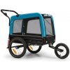 KLARFIT Husky Vario, 2-v-1, príves pre psa, bugina pre psa, cca 240L, 600D, Oxfort, modrý (BCT1-HuskyVario BLU)