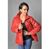 Max Original Leather Dámska kožená bunda EMMA long (L 46-48) - Red - L