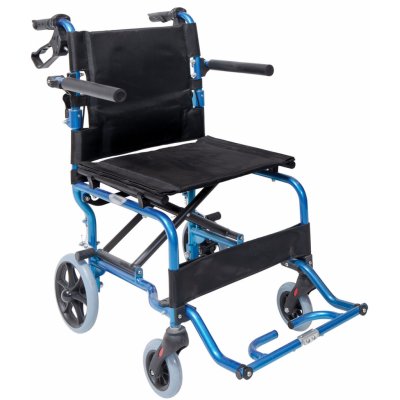 MOBIAK Ľahký cestový invalidný vozík - Modrý