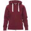 PAYPER DALLAS+ LADY 000406-0001 / Celozapínacia dámska mikina s kapucňou - bordová M