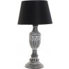Stolná lampa s tienidlom, hnedá s patinou, 23x44 cm (LA-190680 TABLE LAMP PINE TREE POLYESTER 23X23X44 WORN OUT)