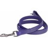 Ploché kožené vodítko 122cm, 12mm - fialové