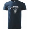Basketbalový kôš - Tričko extra veľké (5-8XL) - 5XL ( Tmavomodrá (veľmi tmavá - skoro čierna) )