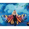 Maľovanie podľa čísel Žena a obrovské motýlie krídla, 80x100 cm, bez rámu a bez vypnutia plátna (6038672)