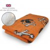 DRYBED Premium Vet Bed Crossbones oranžový 100 x 75 cm