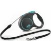 Vodítko FLEXI Black Design S lanko 5m/12kg modrá