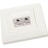 Zásuvka Solarix CAT5E STP 2 x RJ45 pod omítku bílá