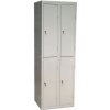 Montovaná šatníková skriňa DURO MONT, 4 boxy, cylindrický zámok, šedá/šedá