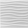 Obkladové panely 3D PVC D105W WELLE biele, cena za kus, rozmer 500 x 500 mm, , IMPOL TRADE