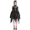 šaty DEVIL FASHION Black Vintage Gothic Cheongsam