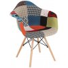 Tempo Kondela Kreslo, patchwork/buk, TOBO 4 NEW