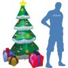 Nafukovací svietiaci stromček s darčekmi 183 cm