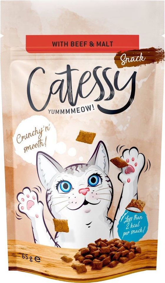 Catessy chrumkavé taštičky 65 g s hovädzím mäsom sladom