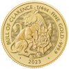 The Royal Mint zlatá mince Tudor Beasts Bull of Clarence 2023 1/4 oz