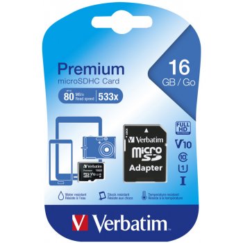 VERBATIM MicroSDHC 16GB 44082