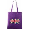 Britská vlajka stará - Taška bavlnená - 42 x 38 cm ( Fialová )
