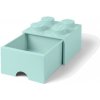 LEGO® úložný box so šuplíkom 250x250x180mm aqua