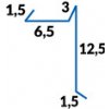 Záveterná lišta dolná Blachotrapez štandard RŠ 25 cm - Obrobka3 RAL 8017 (hnedá) Poliester standard Mat Innova