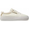 Tommy Hilfiger originálne tenisky tkanina šnurovanie nízke ecru