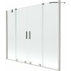 Mexen Velar Duo, posuvná 2-krídlová vaňová zástena 170x150 cm, 8mm číre sklo, brúsený nikel, 896-170-000-02-97