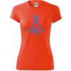 Yoga - lotus modrý (Moňas) - Dámske Fantasy športové (dresovina) - 2XL ( Neónová oranžová )