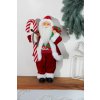 Dekorácia MagicHome Vianoce, Santa, s darčekom, červený, 45 cm