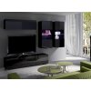 ArtGiB Obývacia stena CALABRINI VI | čierna/čierny lesk